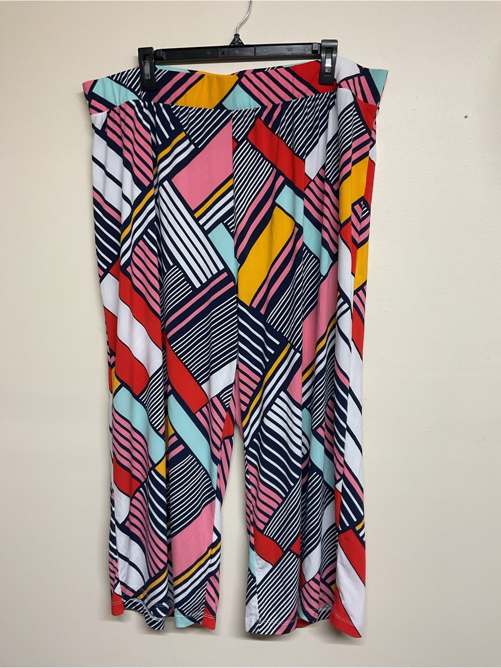 Jessica London Multicolor Geometric Wide-Leg Pants
